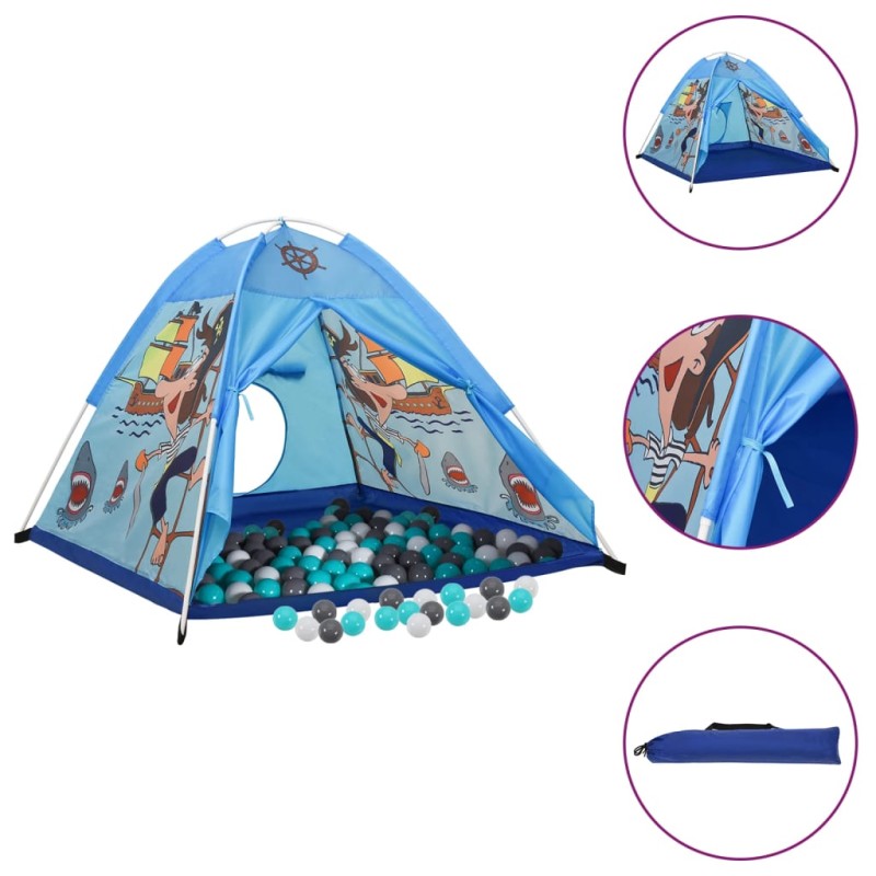 vidaXL Spielzelt mit 250 Bällen Blau 120x120x90 cm vidaXL Spielzelt mit 250 Bällen Blau 120x120x90 cm