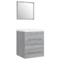 vidaXL Waschbeckenschrank mit Einbaubecken Grau Sonoma Holzwerkstoff vidaXL Waschbeckenschrank mit Einbaubecken Grau Sonoma Holzwerkstoff
