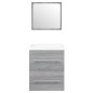 vidaXL Waschbeckenschrank mit Einbaubecken Grau Sonoma Holzwerkstoff vidaXL Waschbeckenschrank mit Einbaubecken Grau Sonoma Holzwerkstoff