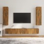 vidaXL 4-tlg. TV-Schrank-Set Räuchereiche Holzwerkstoff vidaXL 4-tlg. TV-Schrank-Set Räuchereiche Holzwerkstoff