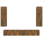 vidaXL 4-tlg. TV-Schrank-Set Räuchereiche Holzwerkstoff vidaXL 4-tlg. TV-Schrank-Set Räuchereiche Holzwerkstoff
