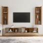 vidaXL 4-tlg. TV-Schrank-Set Räuchereiche Holzwerkstoff vidaXL 4-tlg. TV-Schrank-Set Räuchereiche Holzwerkstoff