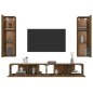 vidaXL 4-tlg. TV-Schrank-Set Räuchereiche Holzwerkstoff vidaXL 4-tlg. TV-Schrank-Set Räuchereiche Holzwerkstoff