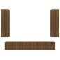 vidaXL 4-tlg. TV-Schrank-Set Braun Eichen-Optik Holzwerkstoff vidaXL 4-tlg. TV-Schrank-Set Braun Eichen-Optik Holzwerkstoff