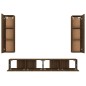 vidaXL 4-tlg. TV-Schrank-Set Braun Eichen-Optik Holzwerkstoff vidaXL 4-tlg. TV-Schrank-Set Braun Eichen-Optik Holzwerkstoff