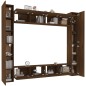 vidaXL 8-tlg. TV-Schrank-Set Braun Eichen-Optik Holzwerkstoff vidaXL 8-tlg. TV-Schrank-Set Braun Eichen-Optik Holzwerkstoff