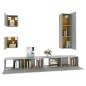vidaXL 5-tlg. TV-Schrank-Set Grau Sonoma Holzwerkstoff vidaXL 5-tlg. TV-Schrank-Set Grau Sonoma Holzwerkstoff