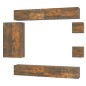 vidaXL 8-tlg. TV-Schrank-Set Räuchereiche Holzwerkstoff vidaXL 8-tlg. TV-Schrank-Set Räuchereiche Holzwerkstoff