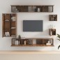 vidaXL 8-tlg. TV-Schrank-Set Räuchereiche Holzwerkstoff vidaXL 8-tlg. TV-Schrank-Set Räuchereiche Holzwerkstoff