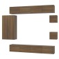 vidaXL 8-tlg. TV-Schrank-Set Braun Eichen-Optik Holzwerkstoff vidaXL 8-tlg. TV-Schrank-Set Braun Eichen-Optik Holzwerkstoff