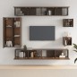 vidaXL 8-tlg. TV-Schrank-Set Braun Eichen-Optik Holzwerkstoff vidaXL 8-tlg. TV-Schrank-Set Braun Eichen-Optik Holzwerkstoff