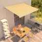 vidaXL Einziehbare Markise Handbetrieben 400 x 300 cm Gelb und Weiß vidaXL Einziehbare Markise Handbetrieben 400 x 300 cm Gelb und Weiß