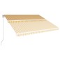 vidaXL Einziehbare Markise Handbetrieben 400 x 300 cm Gelb und Weiß vidaXL Einziehbare Markise Handbetrieben 400 x 300 cm Gelb und Weiß