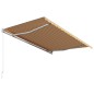 vidaXL Einziehbare Markise Handbetrieben 400 x 300 cm Gelb und Weiß vidaXL Einziehbare Markise Handbetrieben 400 x 300 cm Gelb und Weiß