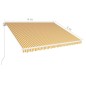 vidaXL Einziehbare Markise Handbetrieben 400 x 300 cm Gelb und Weiß vidaXL Einziehbare Markise Handbetrieben 400 x 300 cm Gelb und Weiß