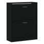 vidaXL Schuhschrank Schwarz 63x24x81 cm Holzwerkstoff vidaXL Schuhschrank Schwarz 63x24x81 cm Holzwerkstoff