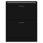 vidaXL Schuhschrank Schwarz 63x24x81 cm Holzwerkstoff vidaXL Schuhschrank Schwarz 63x24x81 cm Holzwerkstoff