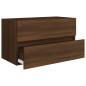 vidaXL Waschbeckenschrank mit Einbaubecken Braun Eiche Holzwerkstoff vidaXL Waschbeckenschrank mit Einbaubecken Braun Eiche Holzwerkstoff