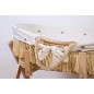 CHILDHOME Moseskorb Raffiabast mit Matratze und Bezug Herzen-Muster CHILDHOME Moseskorb Raffiabast mit Matratze und Bezug Herzen-Muster