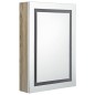 vidaXL LED-Spiegelschrank fürs Bad Weiß und Eichen-Optik 50x13x70 cm vidaXL LED-Spiegelschrank fürs Bad Weiß und Eichen-Optik 50x13x70 cm