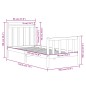 vidaXL Massivholzbett Weiß 90x190 cm vidaXL Massivholzbett Weiß 90x190 cm