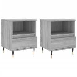 vidaXL Nachttische 2 Stk. Grau Sonoma 40x35x50 cm Holzwerkstoff
