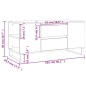 vidaXL Couchtisch Weiß 102x44,5x50 cm Holzwerkstoff vidaXL Couchtisch Weiß 102x44,5x50 cm Holzwerkstoff