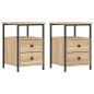 vidaXL Nachttische 2 Stk. Sonoma-Eiche 34x35,5x50 cm Holzwerkstoff vidaXL Nachttische 2 Stk. Sonoma-Eiche 34x35,5x50 cm Holzwerkstoff