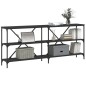 vidaXL Konsolentisch Schwarz 180x30x75 cm Holzwerkstoff und Eisen vidaXL Konsolentisch Schwarz 180x30x75 cm Holzwerkstoff und Eisen