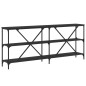 vidaXL Konsolentisch Schwarz 180x30x75 cm Holzwerkstoff und Eisen vidaXL Konsolentisch Schwarz 180x30x75 cm Holzwerkstoff und Eisen