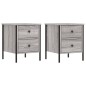 vidaXL Nachttische 2 Stk. Grau Sonoma 40x42x50 cm Holzwerkstoff vidaXL Nachttische 2 Stk. Grau Sonoma 40x42x50 cm Holzwerkstoff