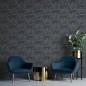 DUTCH WALLCOVERINGS Tapete Onyx Anthrazit und Golden DUTCH WALLCOVERINGS Tapete Onyx Anthrazit und Golden