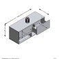 FMD Aufbewahrungsbank mit 2 Schubladen 108,9x41,7x46,1 cm FMD Aufbewahrungsbank mit 2 Schubladen 108,9x41,7x46,1 cm
