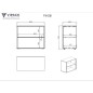 Vipack Bücherregal Pino 2 Fächer Holz Grau Vipack Bücherregal Pino 2 Fächer Holz Grau