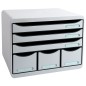 Exacompta Store-Box Schubladenbox Maxi mit 6 Laden Hellgrau Exacompta Store-Box Schubladenbox Maxi mit 6 Laden Hellgrau