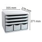 Exacompta Store-Box Schubladenbox Maxi mit 6 Laden Hellgrau Exacompta Store-Box Schubladenbox Maxi mit 6 Laden Hellgrau
