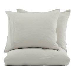 Venture Home Bettwäsche-Set Mila 220x240 cm Baumwolle Hellgrau