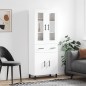 Highboard Weiß 69,5x34x180 cm Holzwerkstoff Highboard Weiß 69,5x34x180 cm Holzwerkstoff