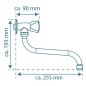 SCHÜTTE Wand-Schwenkventil CARNEO Chrom SCHÜTTE Wand-Schwenkventil CARNEO Chrom