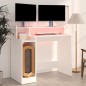 vidaXL Schreibtisch mit LEDs Weiß 97x45x90 cm Holzwerkstoff vidaXL Schreibtisch mit LEDs Weiß 97x45x90 cm Holzwerkstoff