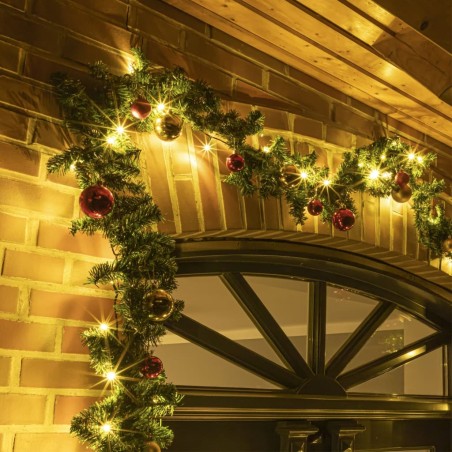 HI Weihnachtsgirlande 80 LEDs Warmweiß