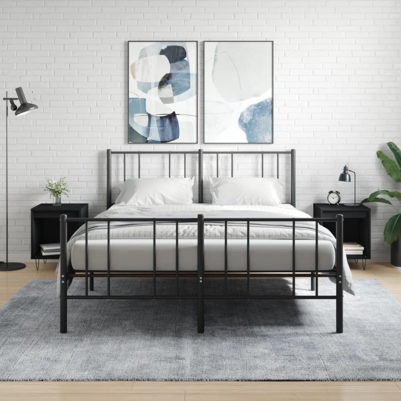 vidaXL Nachttische 2 Stk. Schwarz 40x35x50 cm Holzwerkstoff vidaXL Nachttische 2 Stk. Schwarz 40x35x50 cm Holzwerkstoff