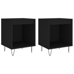 vidaXL Nachttische 2 Stk. Schwarz 40x35x50 cm Holzwerkstoff