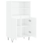 vidaXL Highboard Hochglanz-Weiß 60x36x110 cm Holzwerkstoff vidaXL Highboard Hochglanz-Weiß 60x36x110 cm Holzwerkstoff
