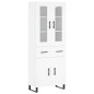 Highboard Weiß 69,5x34x180 cm Holzwerkstoff Highboard Weiß 69,5x34x180 cm Holzwerkstoff