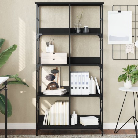 vidaXL Bücherregal Schwarz 78,5x33x153 cm Holzwerkstoff