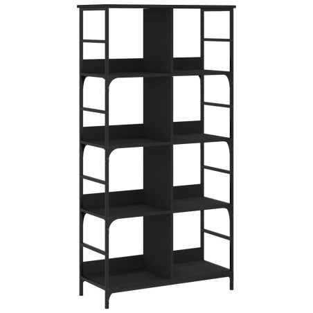 vidaXL Bücherregal Schwarz 78,5x33x153 cm Holzwerkstoff