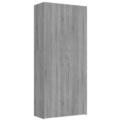vidaXL Schuhschrank Grau Sonoma 80x35,5x180 cm Holzwerkstoff