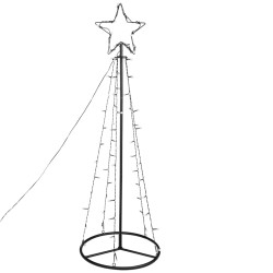 HI Weihnachtsbeleuchtung Weihnachtsbaum-Alternative 62 LEDs 100 cm
