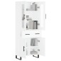 Highboard Weiß 69,5x34x180 cm Holzwerkstoff Highboard Weiß 69,5x34x180 cm Holzwerkstoff